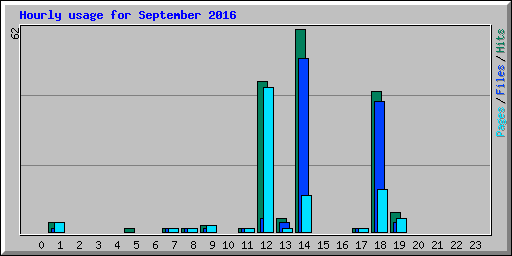 Hourly usage for September 2016