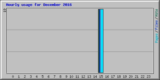 Hourly usage for December 2016