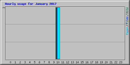 Hourly usage for January 2017